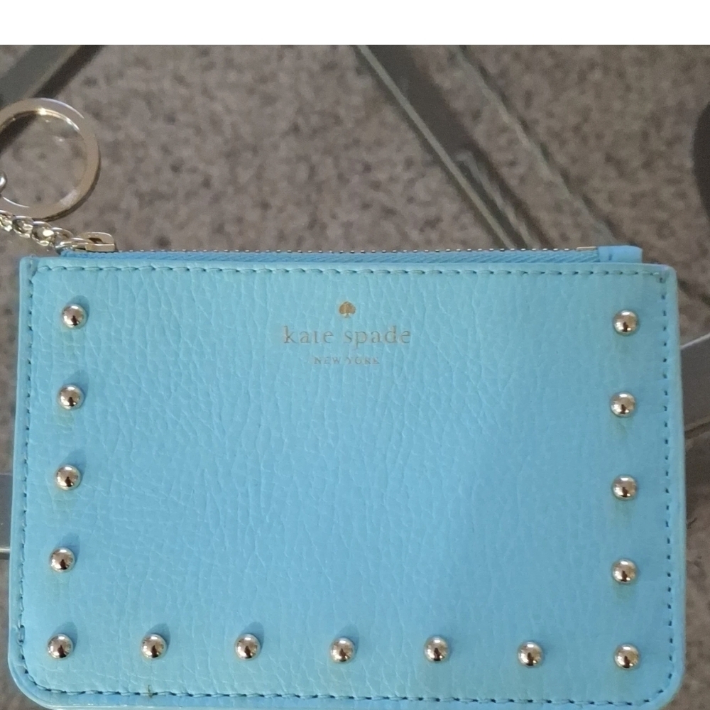 Kate Spade Turquoise Studded Key & Card Holder
